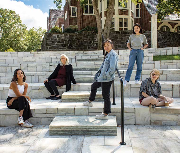 Group of students at amphitheater