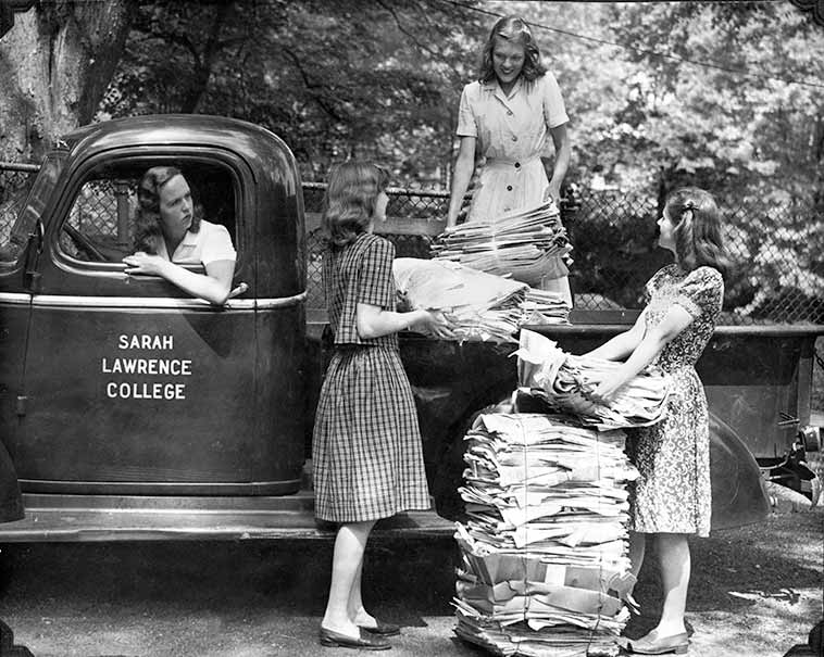 Students loading truck