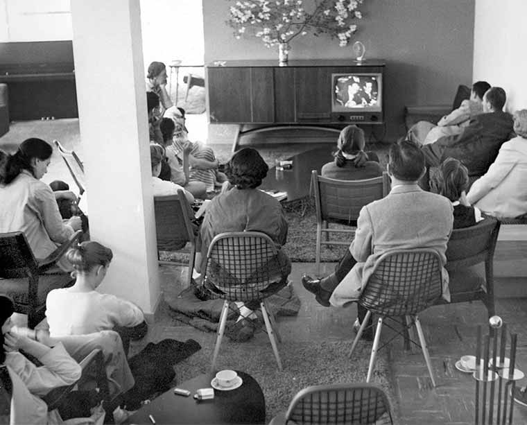 Students watching the McCarthy hearings