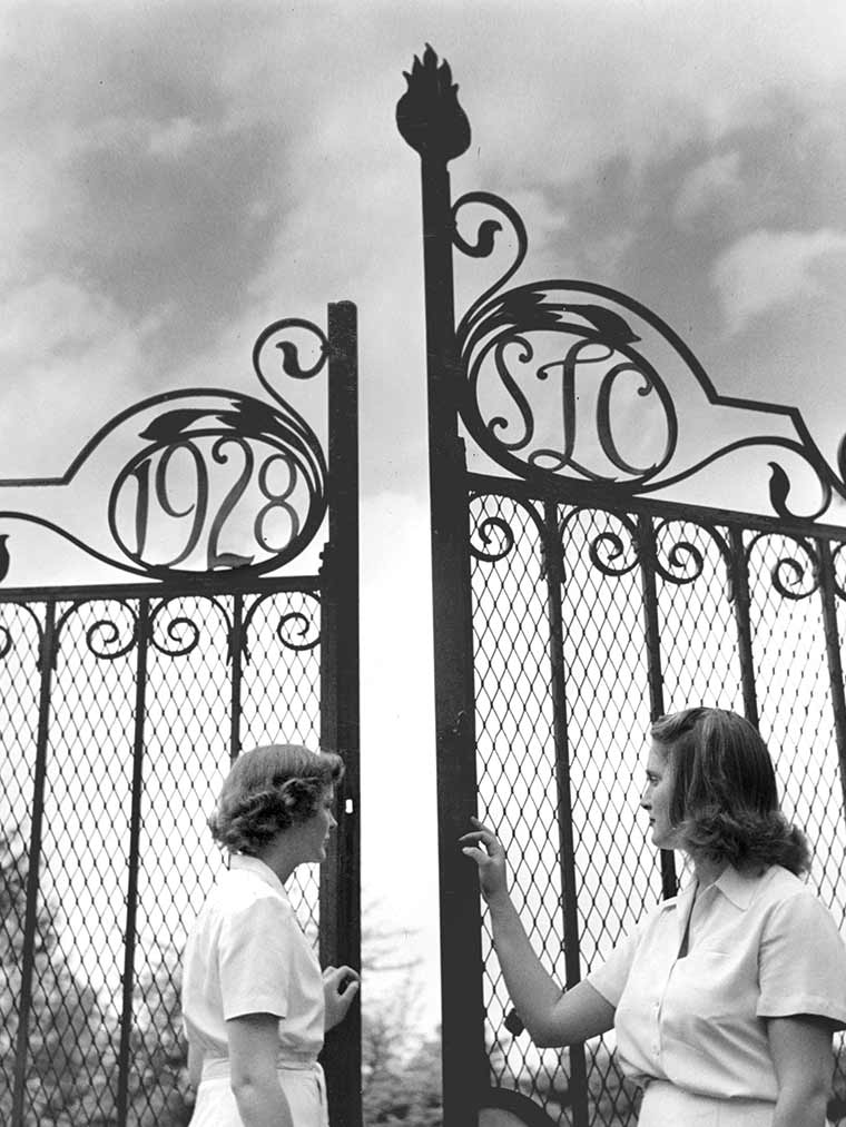 Vintage photo of SLC gate
