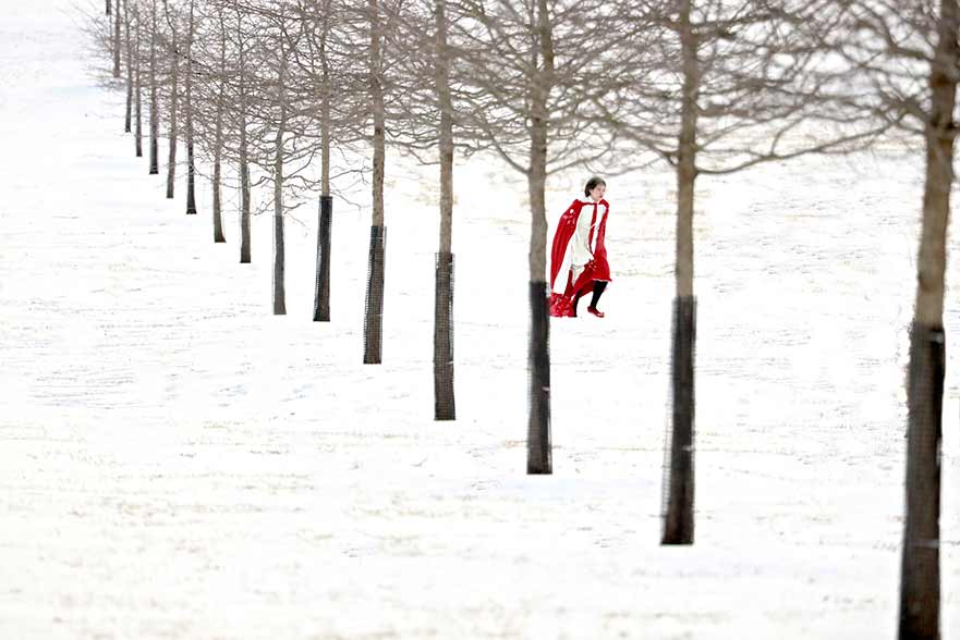 Photograph, The Mysterious Woman in the Red Cloak