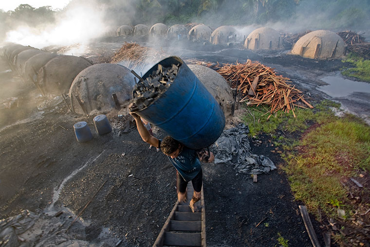 Men Hauling Charcoal