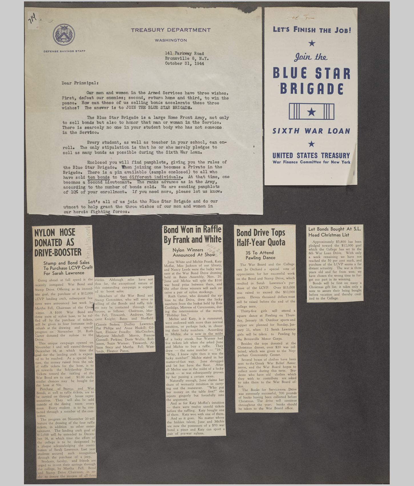 A large image of a page in the scrapbook