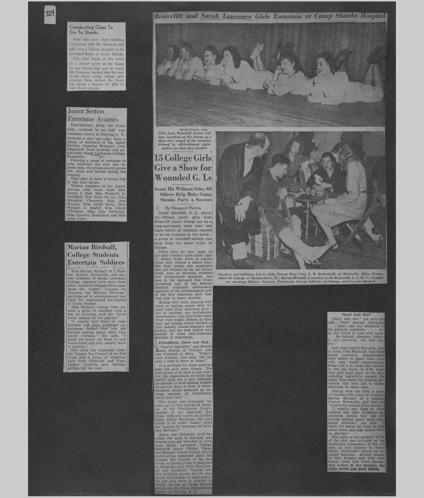 A large image of a page in the scrapbook