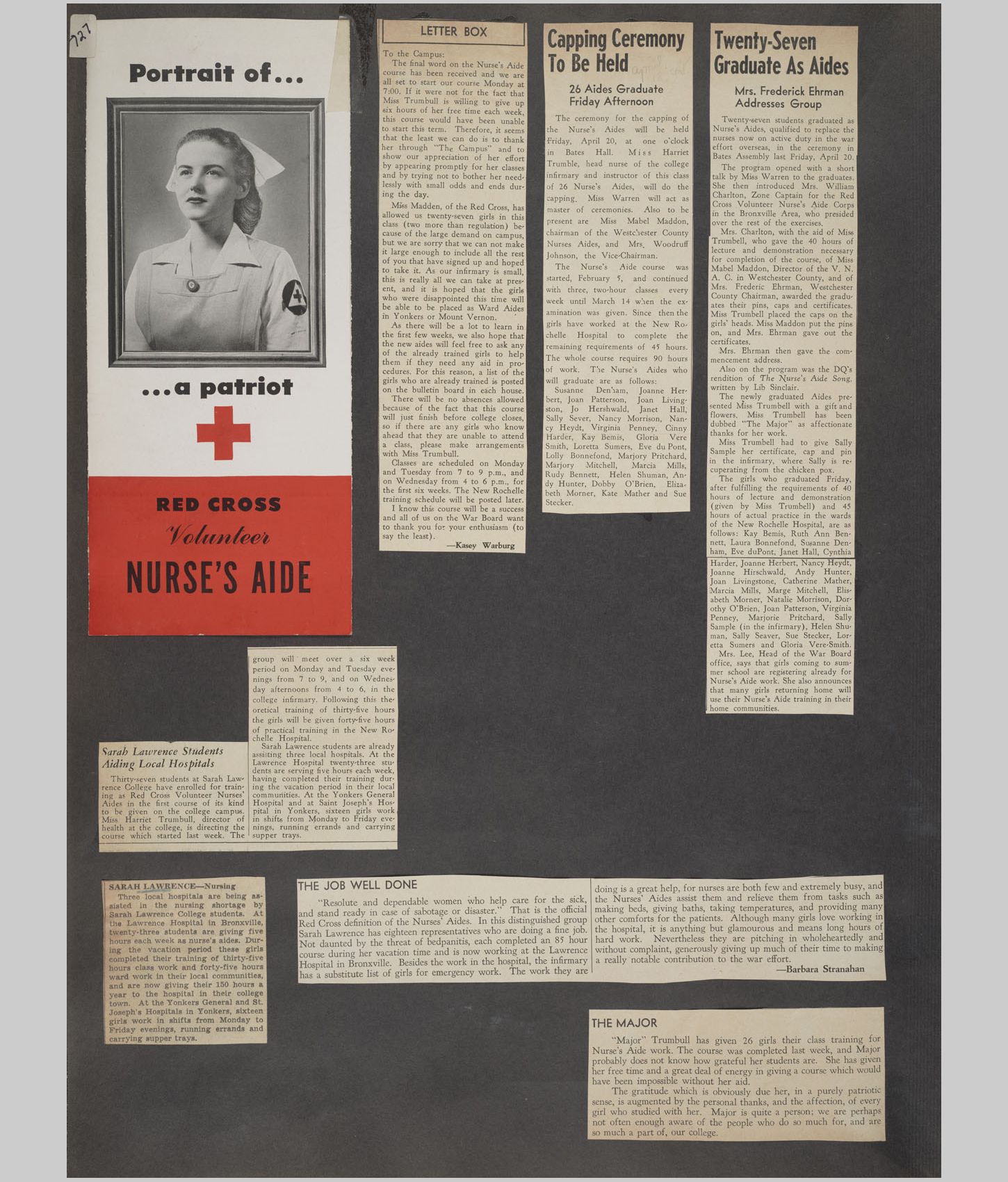 A large image of a page in the scrapbook