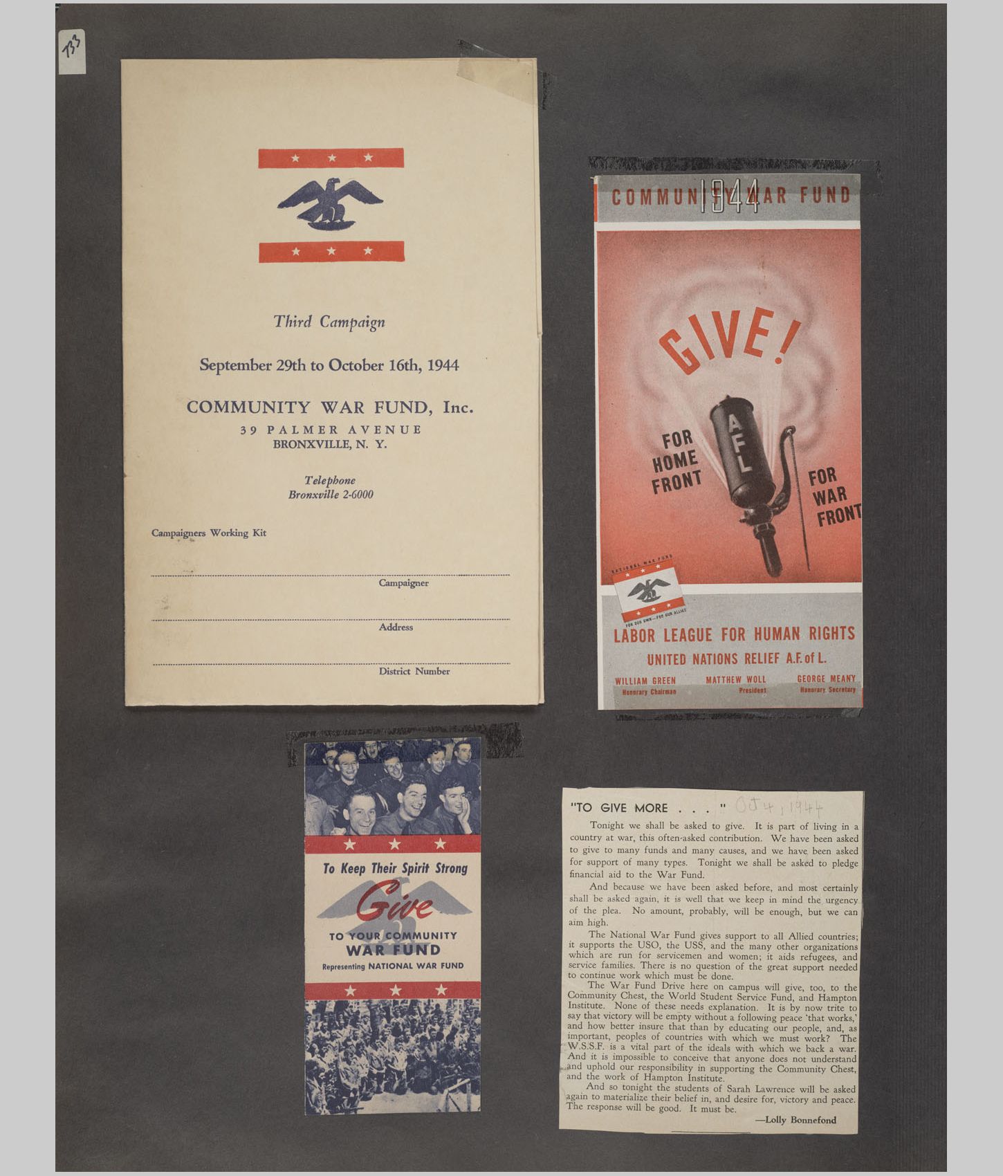 A large image of a page in the scrapbook