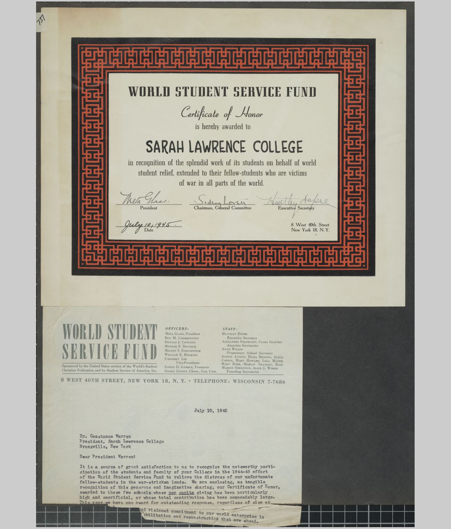 A large image of a page in the scrapbook