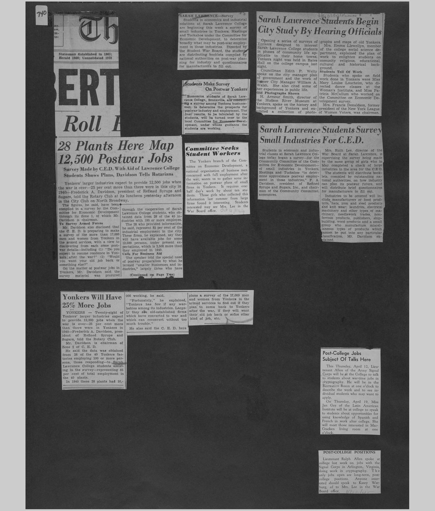 A large image of a page in the scrapbook