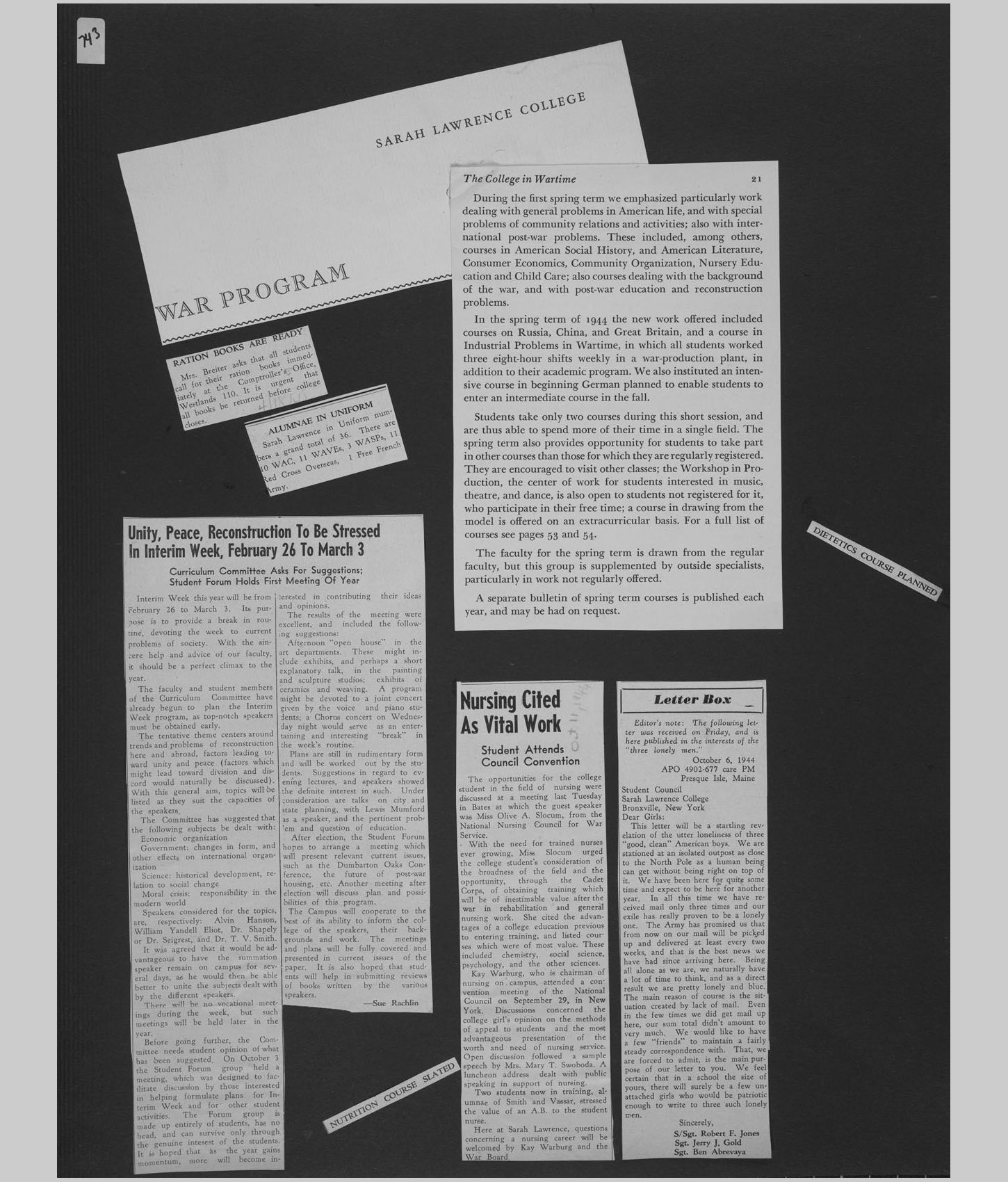 A large image of a page in the scrapbook