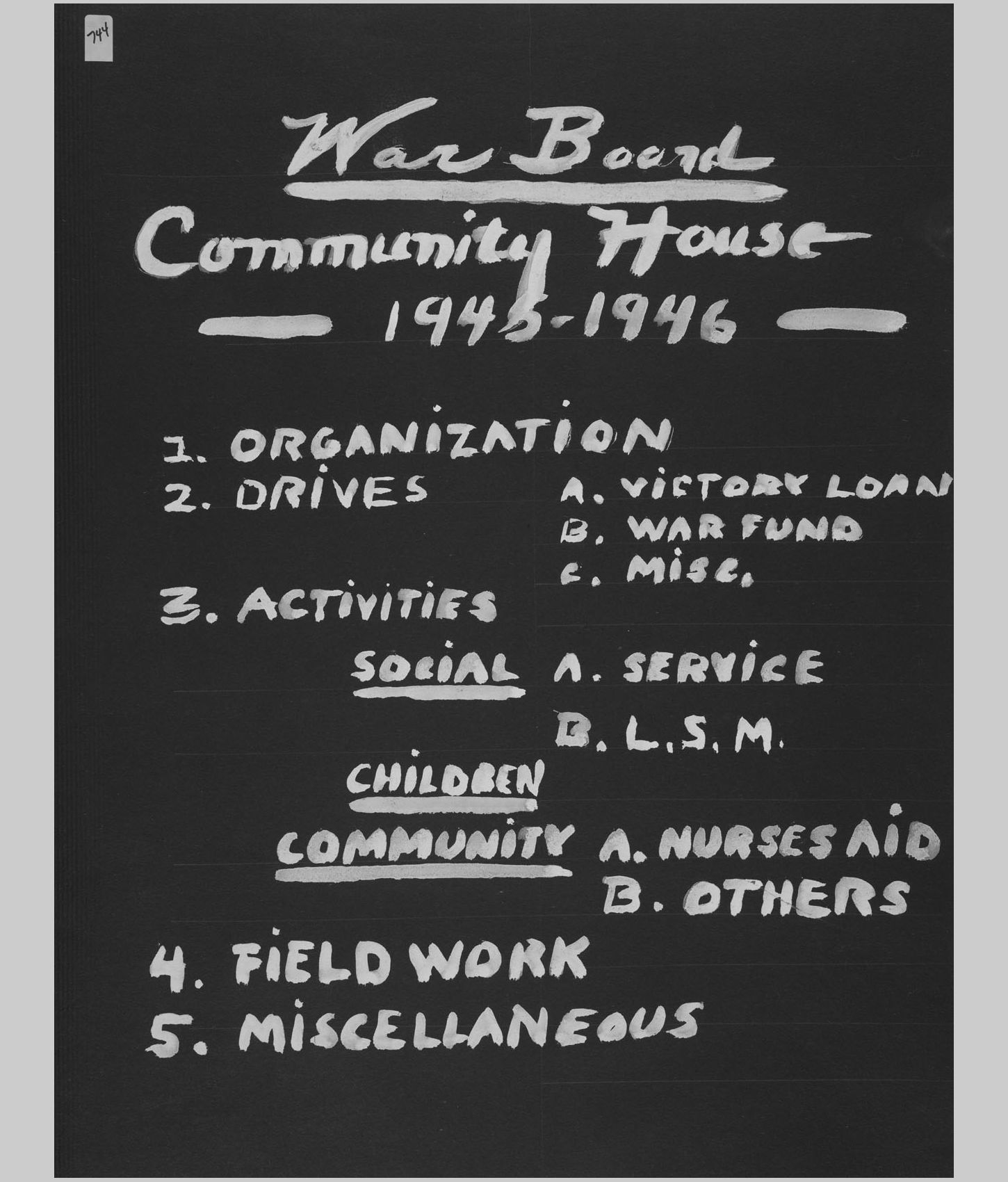 A large image of a page in the scrapbook