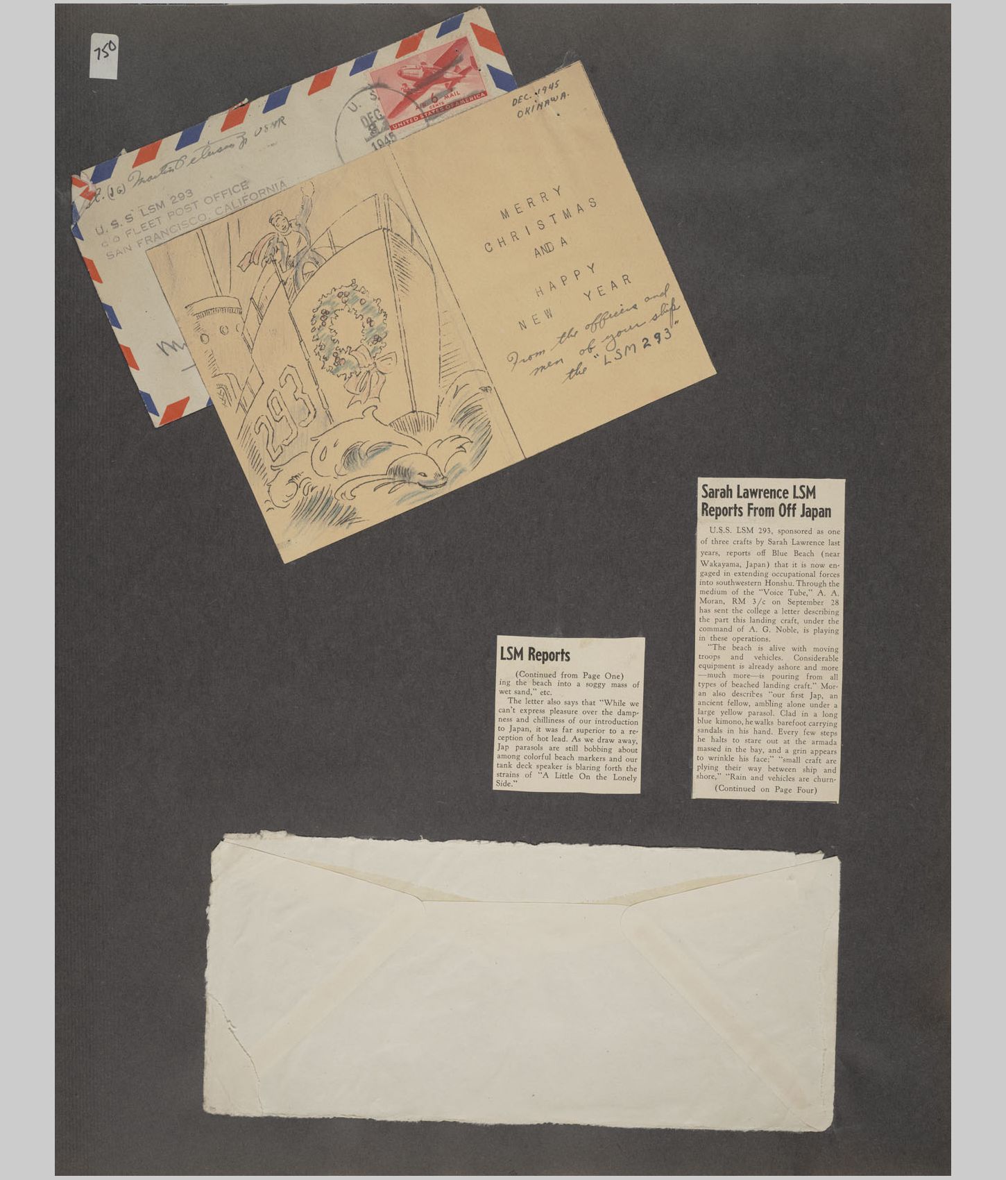 A large image of a page in the scrapbook