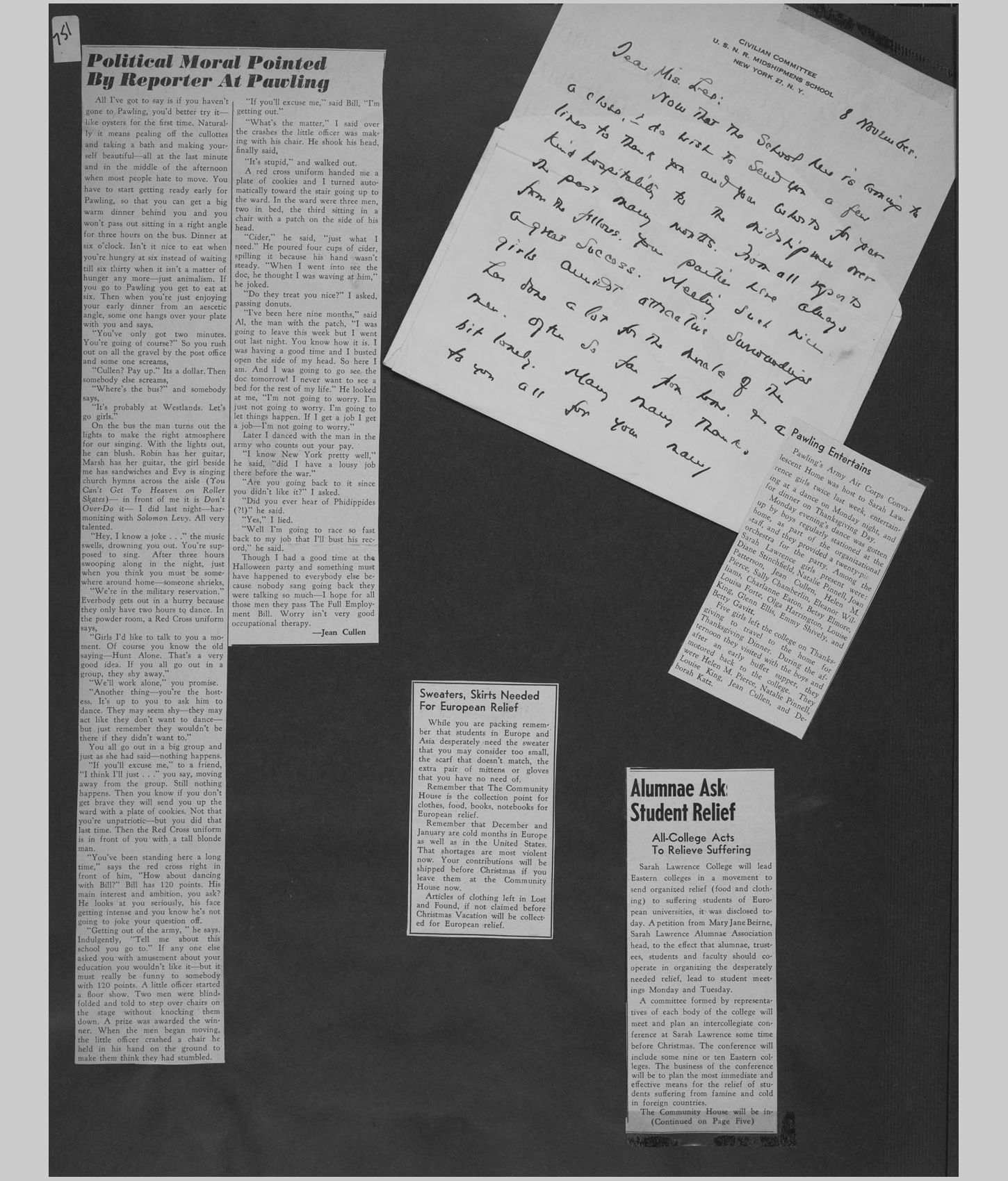 A large image of a page in the scrapbook