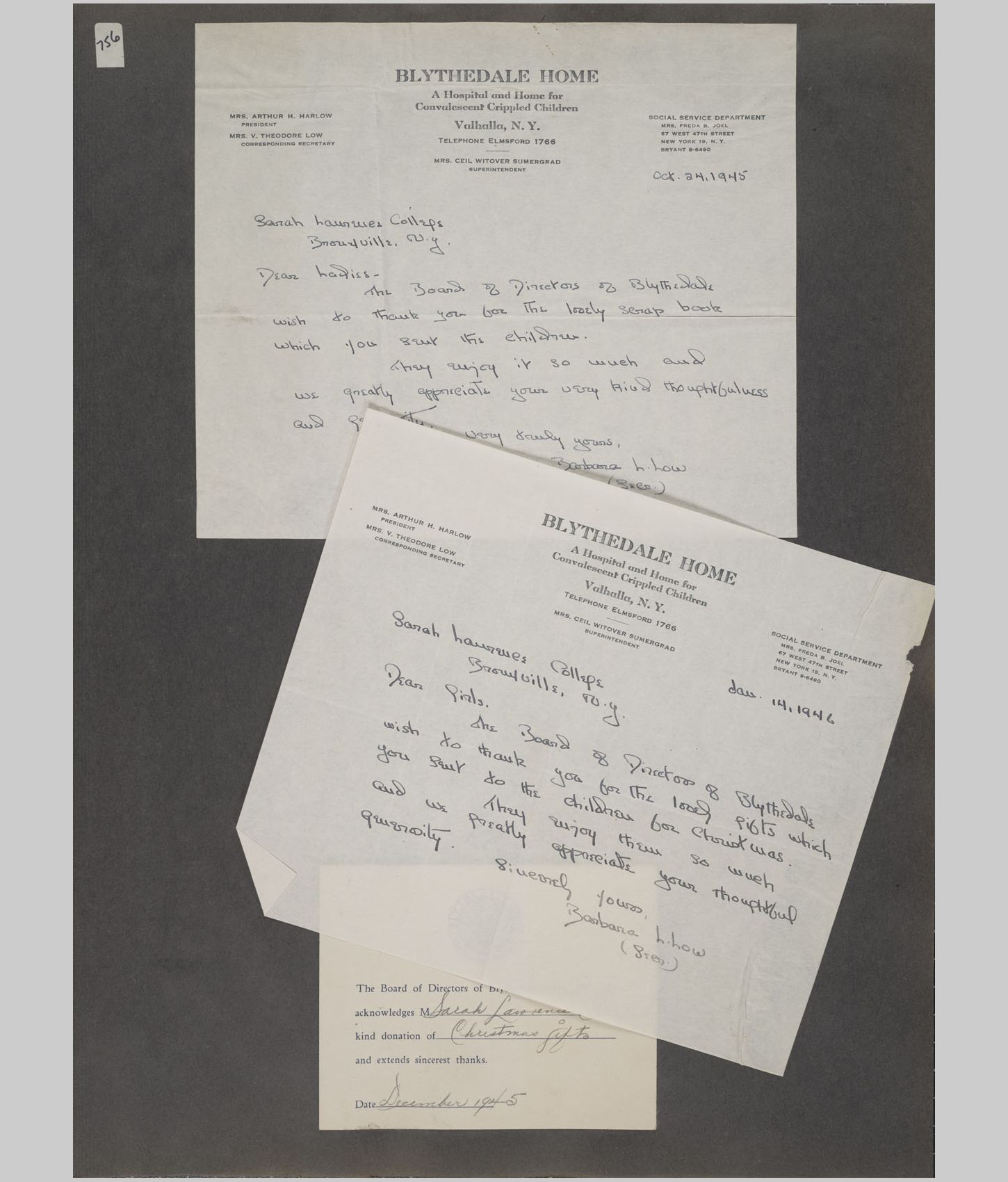 A large image of a page in the scrapbook