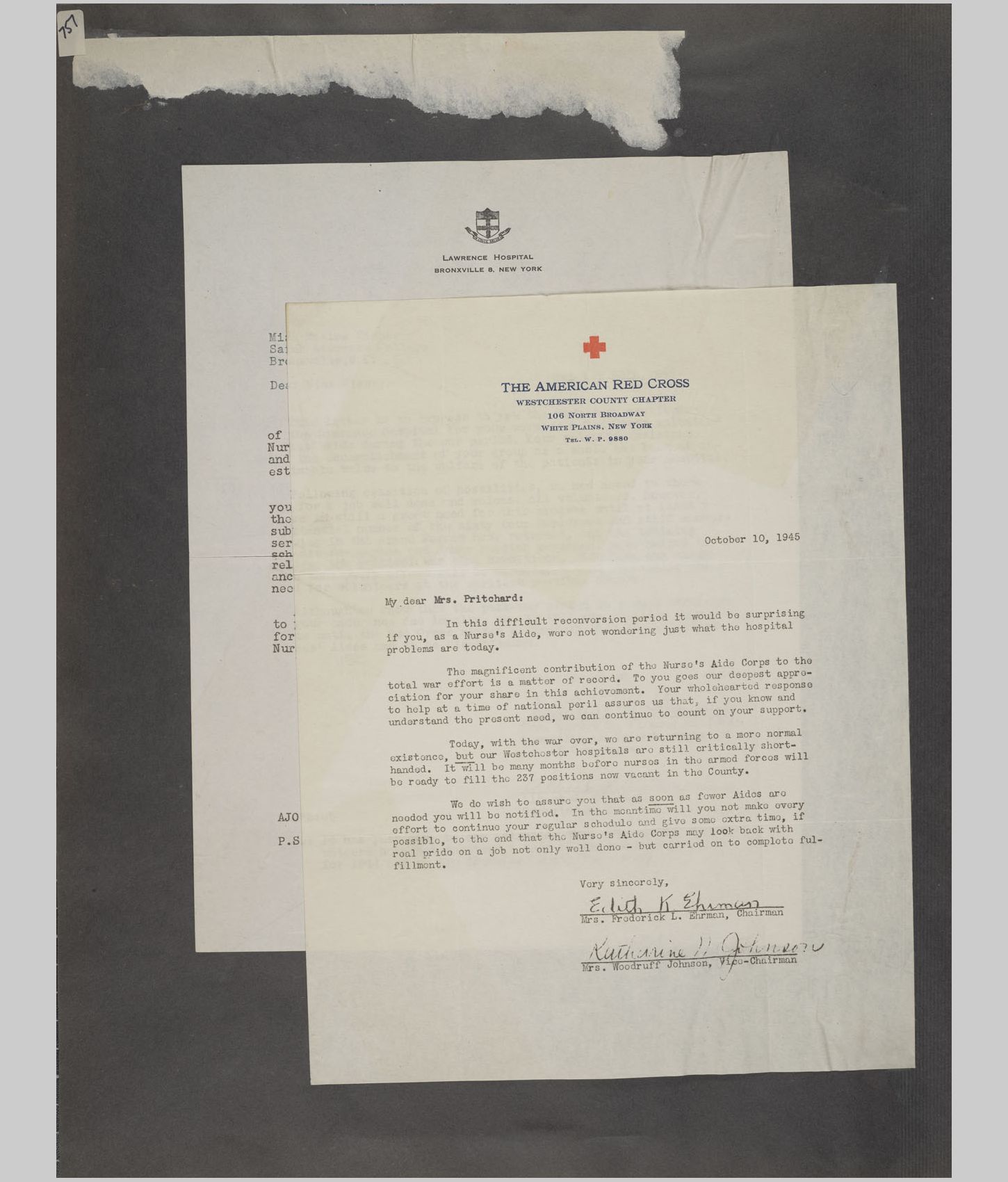 A large image of a page in the scrapbook