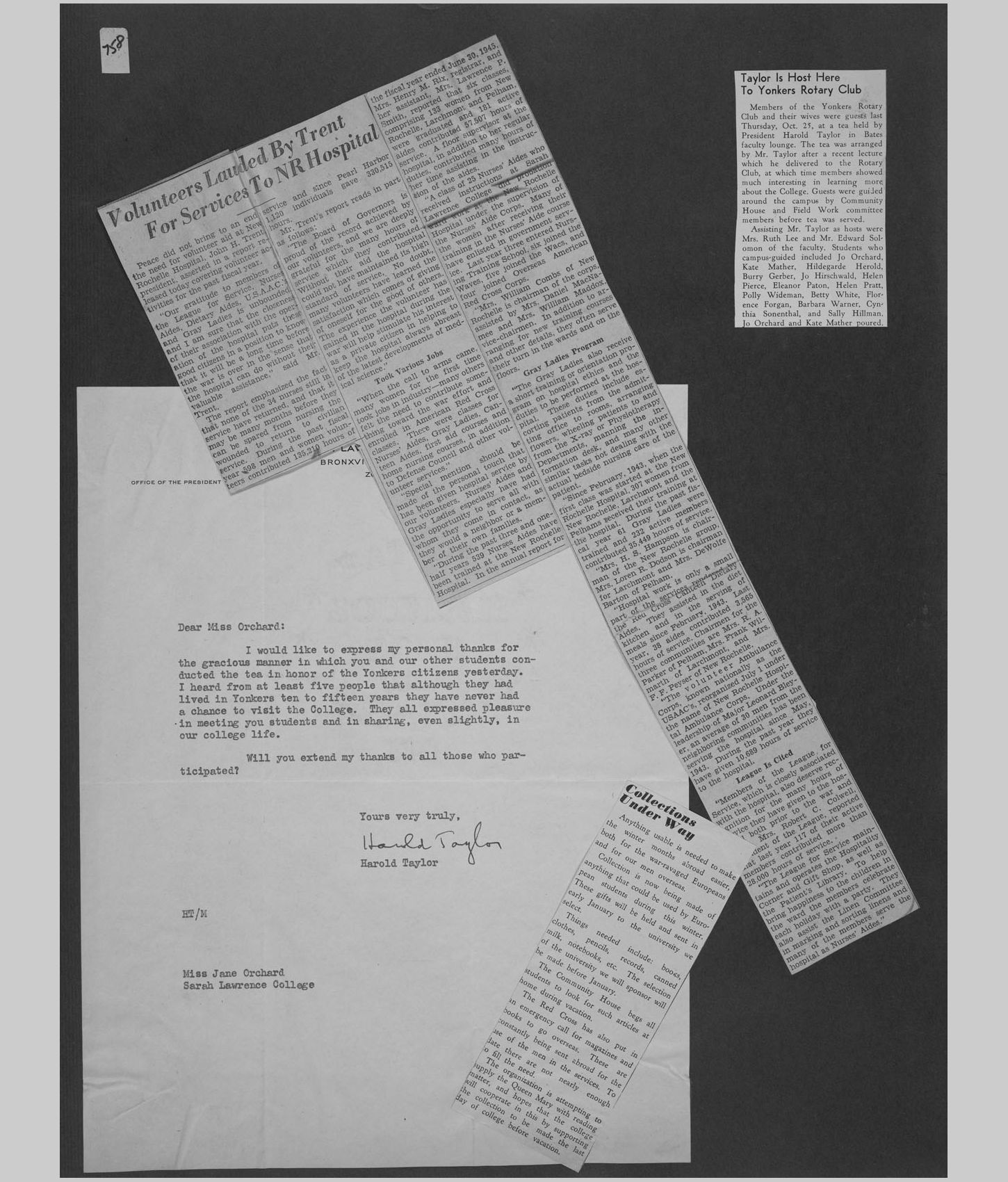 A large image of a page in the scrapbook