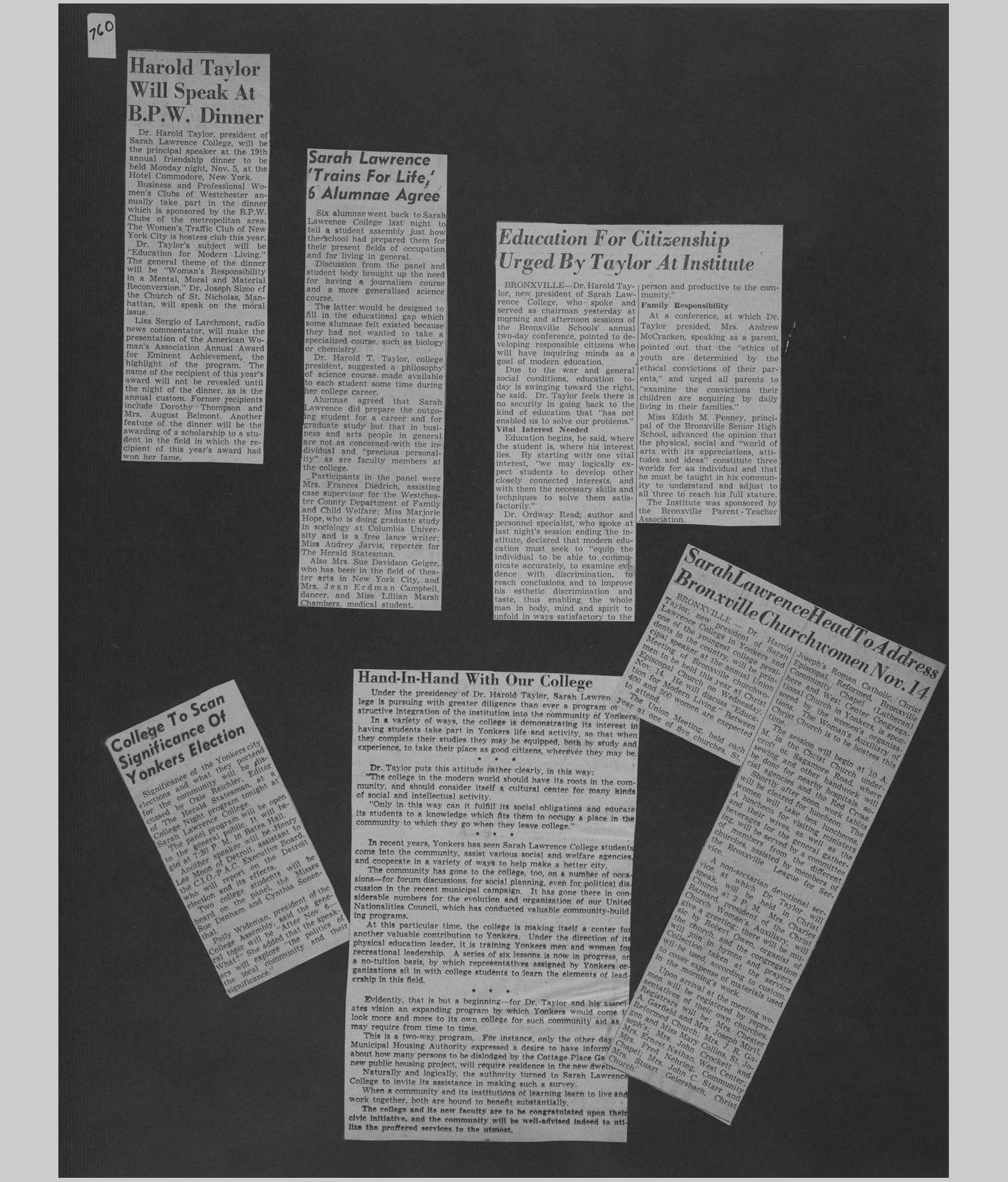 A large image of a page in the scrapbook