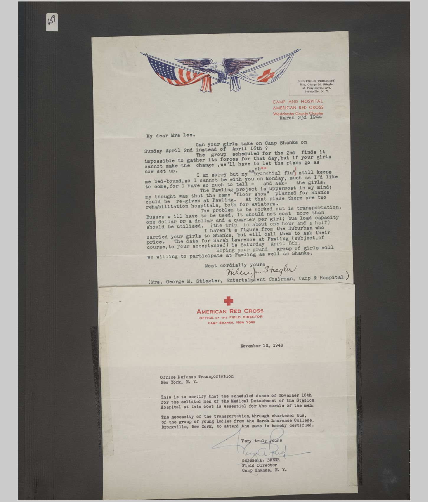 A large image of a page in the scrapbook