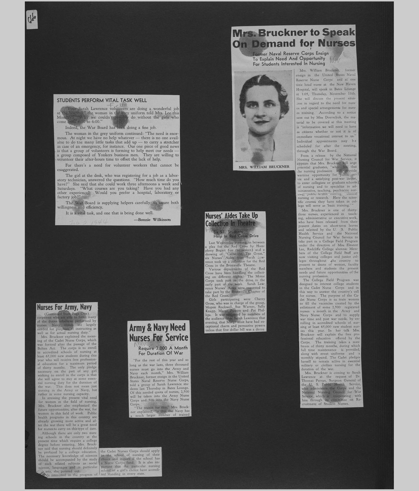A large image of a page in the scrapbook