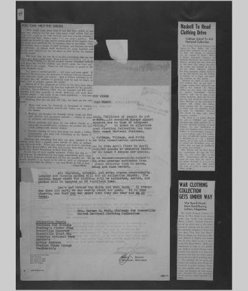 A small image of a page in the scrapbook