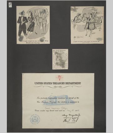 A small image of a page in the scrapbook