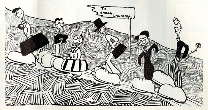  Cartoon by S. Wallace.  The Campus, February 12, 1934. (Sarah Lawrence College Archives)