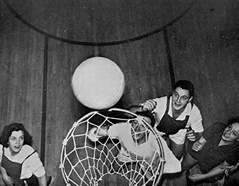 Basketball Game, Yale vs. Sarah Lawrence, March 14, 1939. Sarah Lawrence College Yearbook 1938-1939.