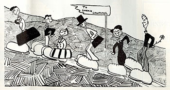 Cartoon by S. Wallace. The Campus, February 12, 1934. (Sarah Lawrence College Archives)