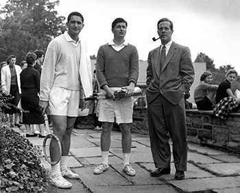 President Harold Taylor (far right) at Westlands, n.d.. Photograph by Gilman.