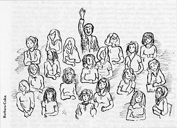 The Tribune, February 4, 1982. Illustration by Barbara Cohn.