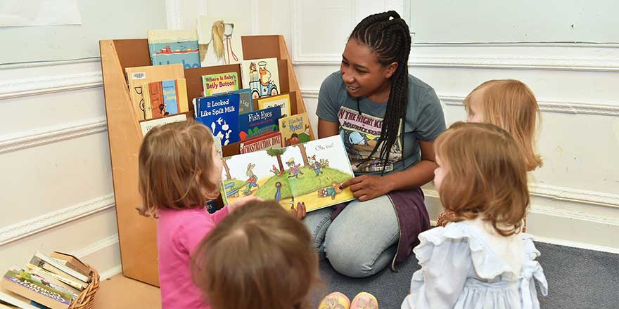 Student teacher at the Early Childhood Center