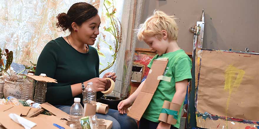 Student teacher at the Early Childhood Center