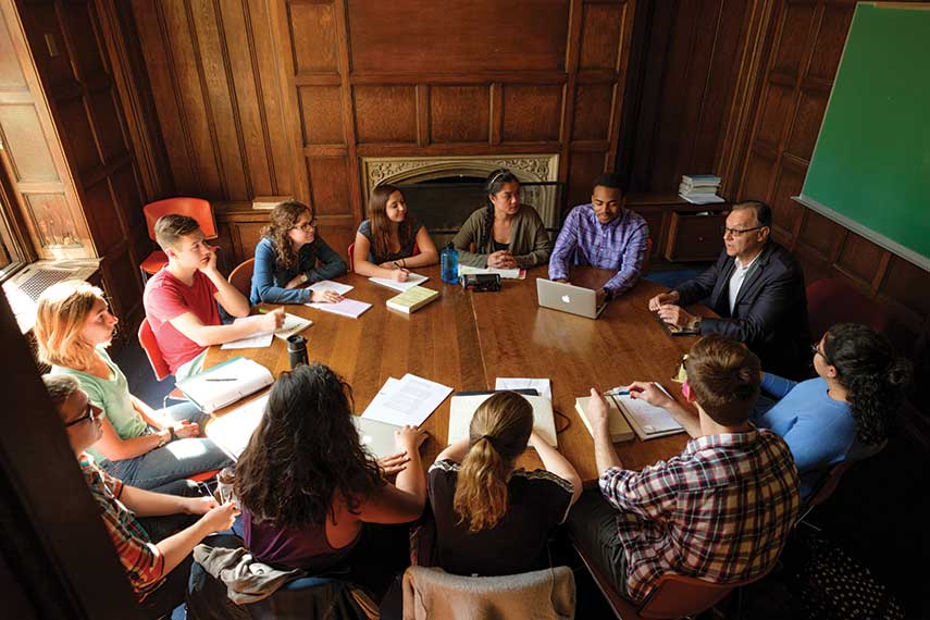 Student at meeting