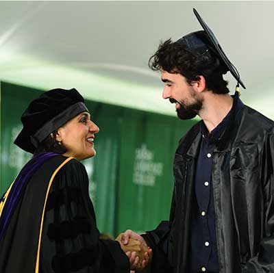 Kanwal Singh conferring a degree at commencement