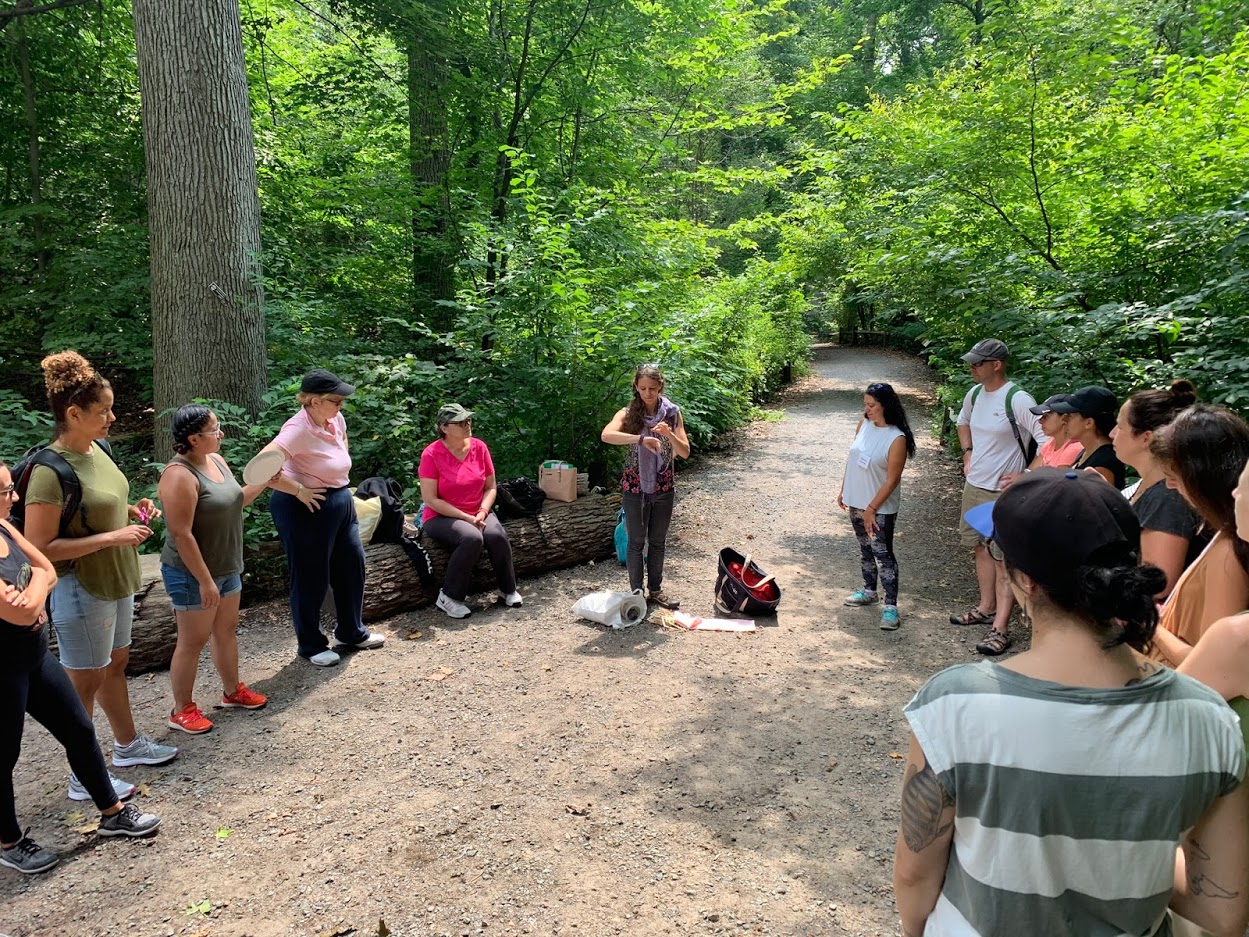 Group of students in woods