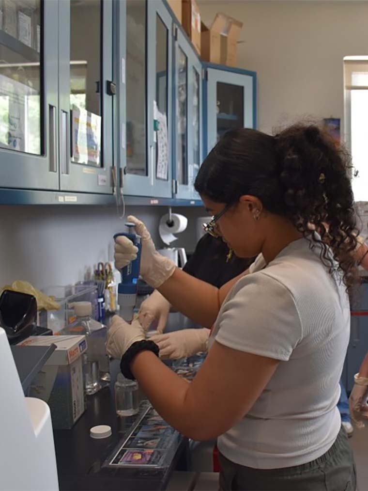 yonkers school student conducting research at CURB