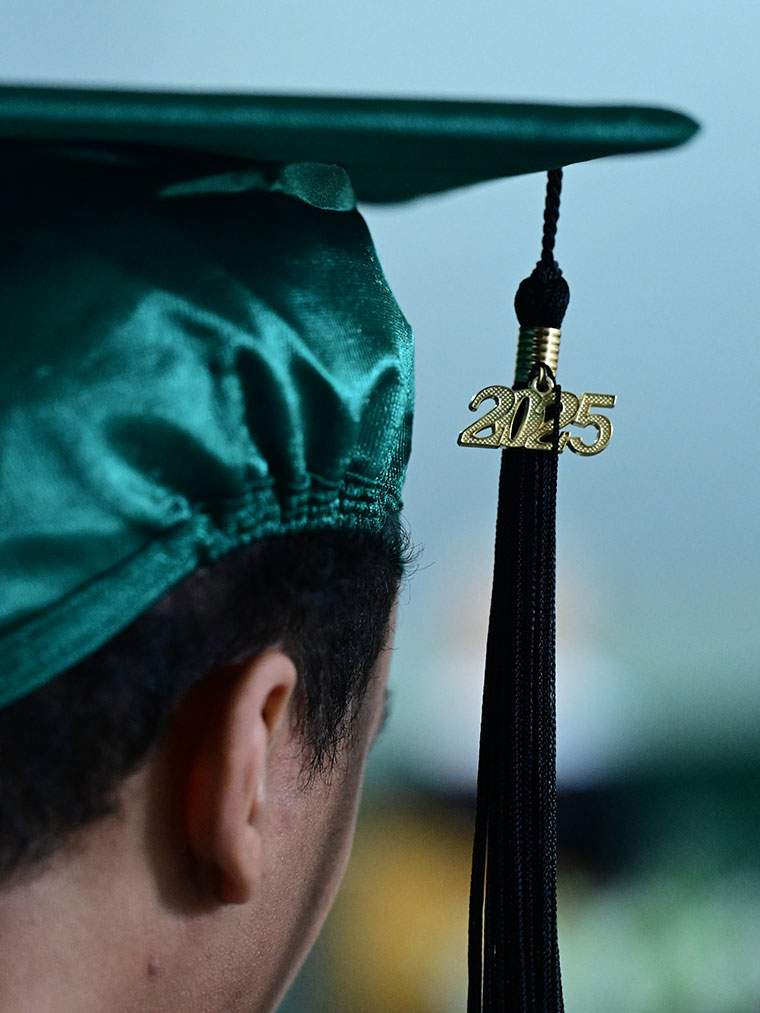 Graduation cap with 2025 on tassel