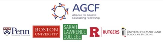 AGCF logo and university logos