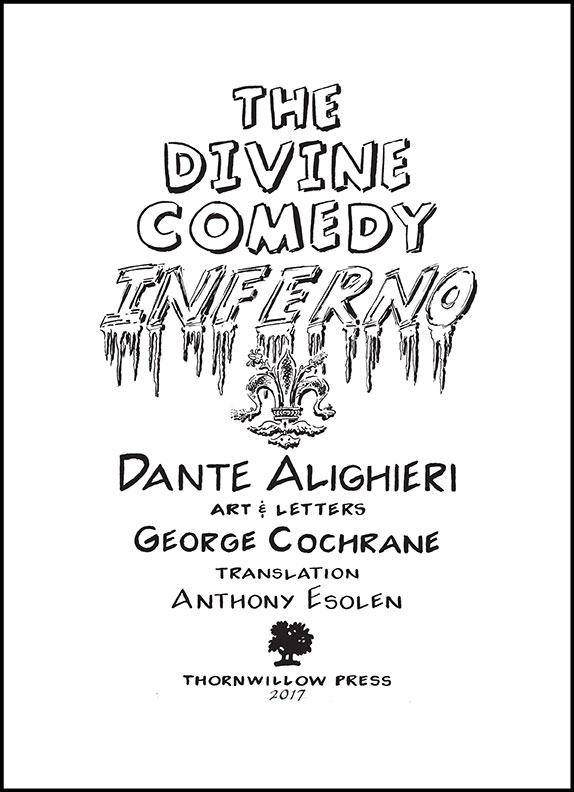 Title page of Cochrane's Divine Comedy, Inferno
