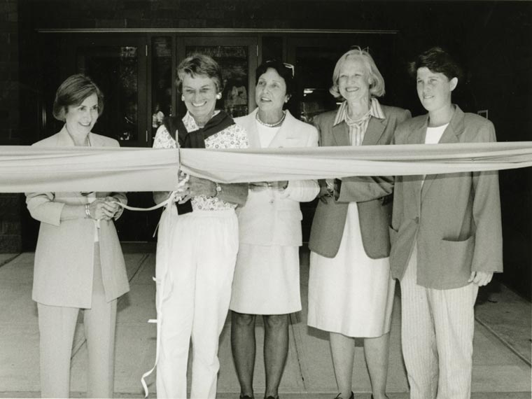 At the ribbon-cutting ceremony in 1998