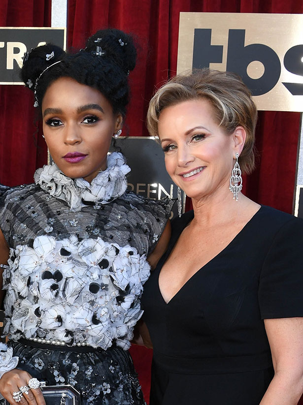 Congratulating 2017 SAG Award recipient Janelle Monáe. Photo: Angela Weiss / AFP / SAG-AFTRA