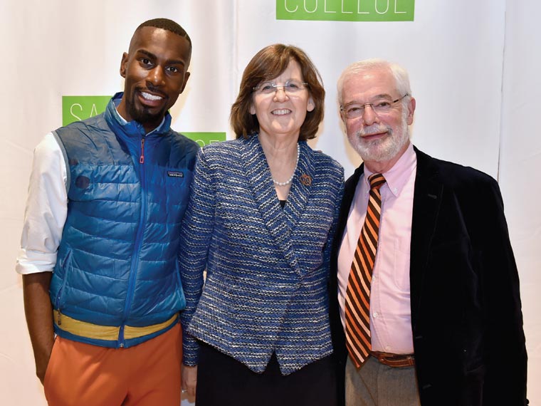 DeRay Mckesson, Cristle Collins Judd, and Sanford Ungar