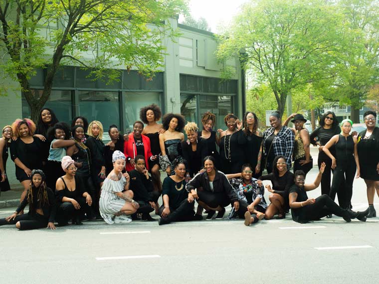 Members of TILA Studios, a co-working and community space for black women artists in Atlanta founded by Williams