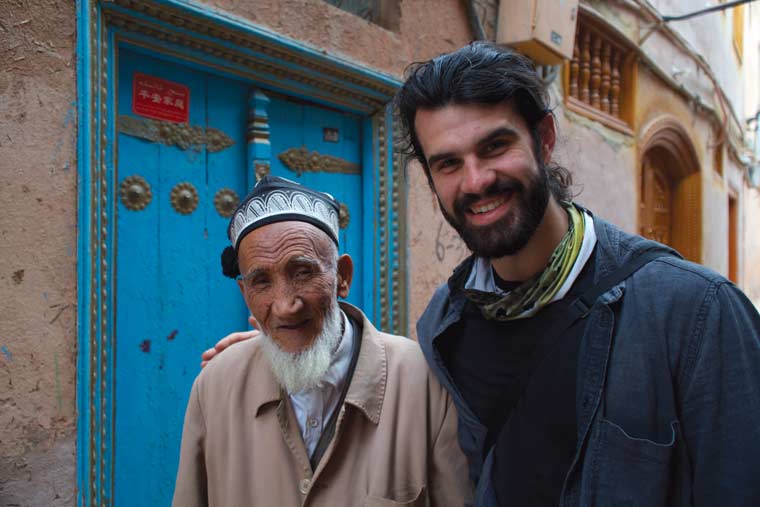 Explorer and cinematographer Trevor Wallace '13 befriends an Uyghur elder
