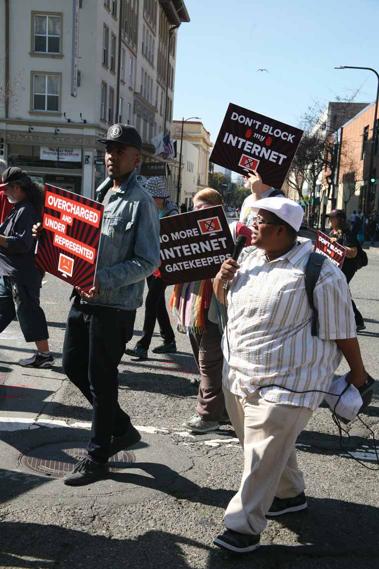 Side by side, arm in arm: Cyril and the Center for Media Justice Team organize and support underrepresented communities in their struggle to achieve social and economic justice