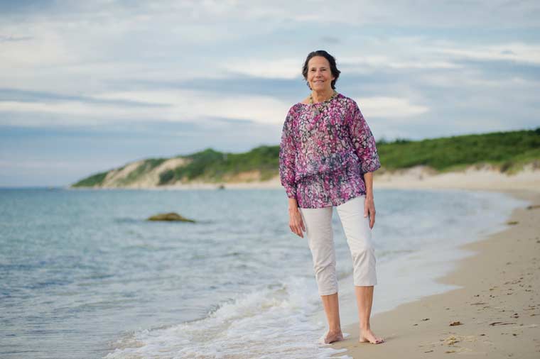 Alison (Jackson) Van Dyk ’68 near her home in West Tisbury, Massachusetts