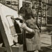 Child painting in the Nursery School, 1941. Photographer unknown. ©Sarah Lawrence College Archives