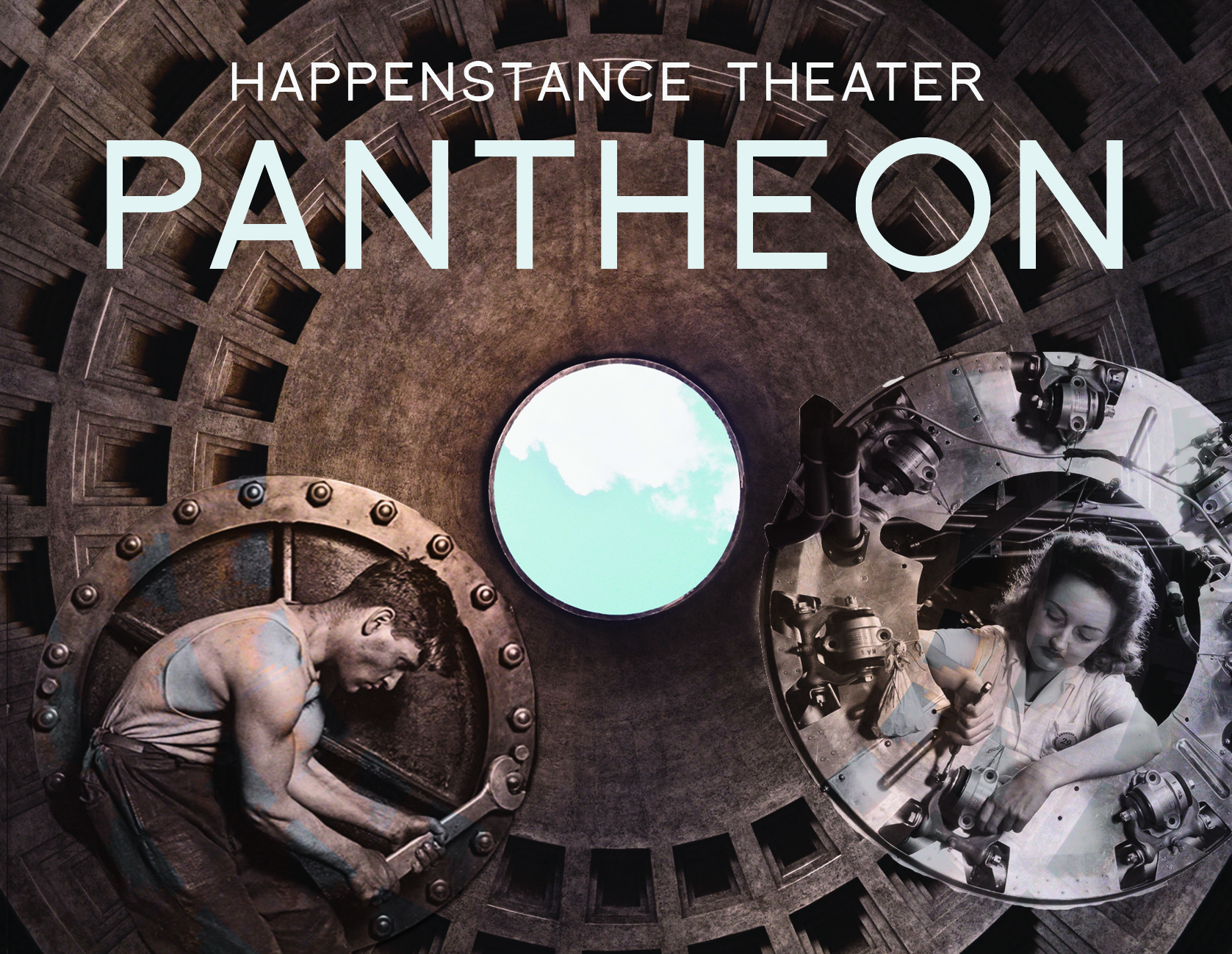 Promotional piece for Pantheon by Happenstance Theater