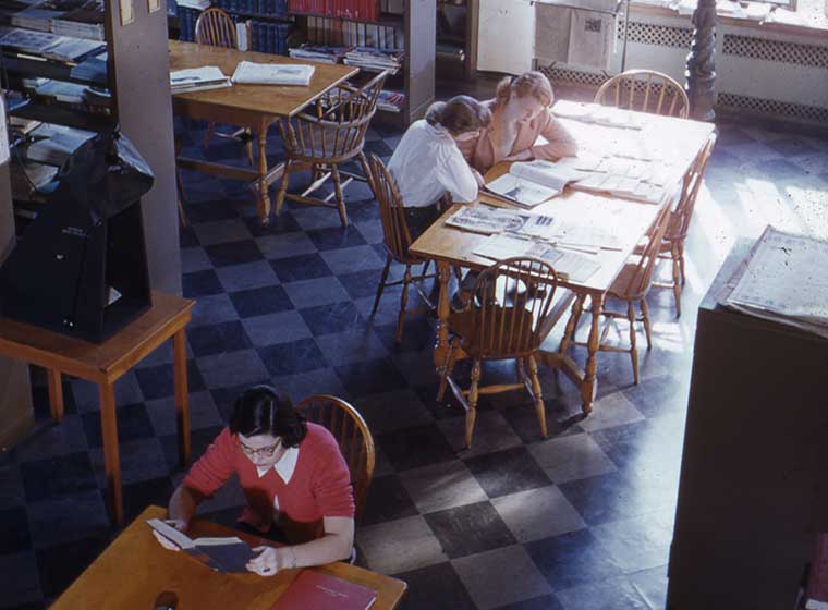 student sitting at table