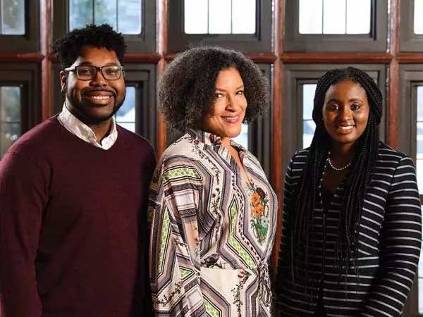 Photo of three people: Ronnie Benion, Amada Sandoval, and Fatiah Touray