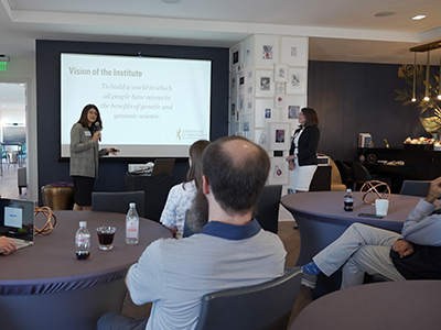 Kelly Athman delivering a presentation